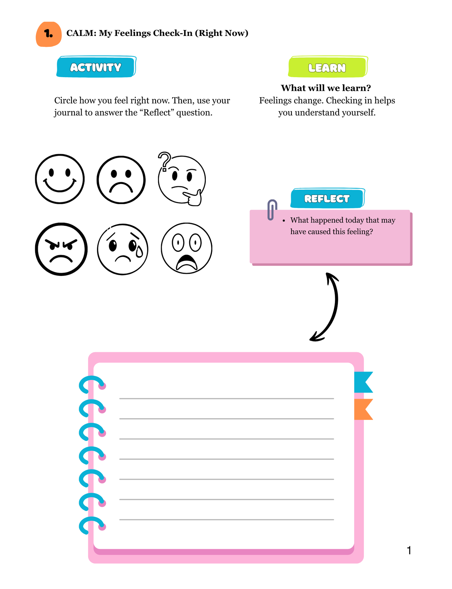 Calm, Confident, Kind: A Feelings Workbook with Activities to Help Kids Manage Emotions