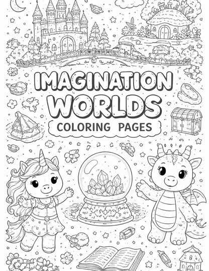 Imagine, Draw & Create Coloring Book