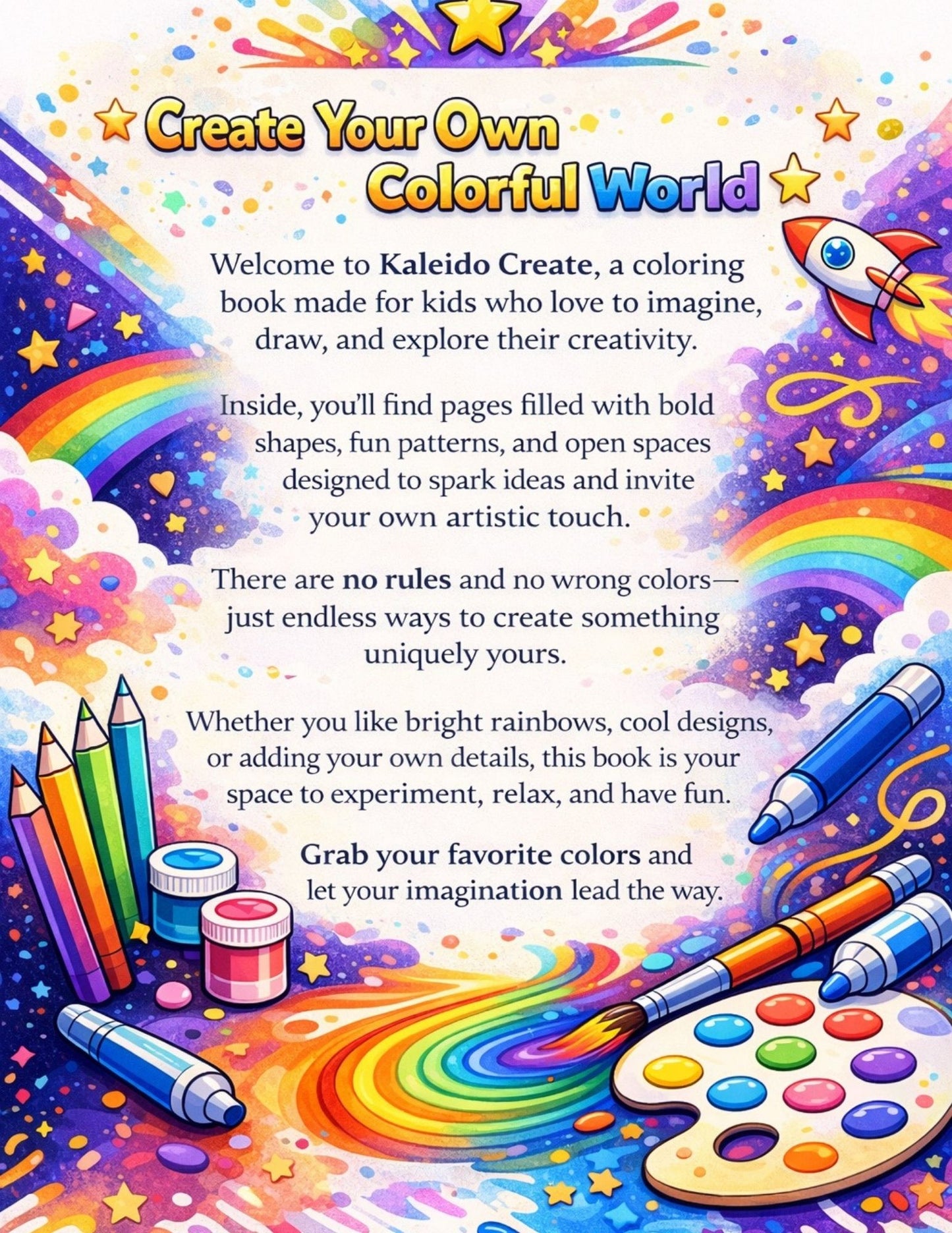 Imagine, Draw & Create Coloring Book