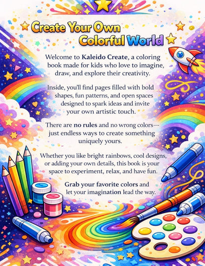 Imagine, Draw & Create Coloring Book