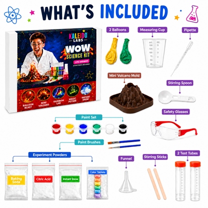 Science Explorer Bundle | 80+ Science Experiments Book + WOW Science Activity Kit ($15 Bundle Savings)