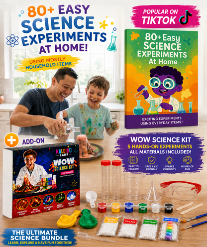 Science Explorer Bundle | 80+ Science Experiments Book + WOW Science Activity Kit ($15 Bundle Savings)